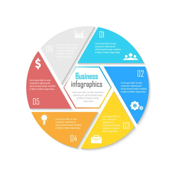 Modelo Para Diagrama Círculo Opções Web Design Gráfico Infográfico Redondo — Vetor de Stock