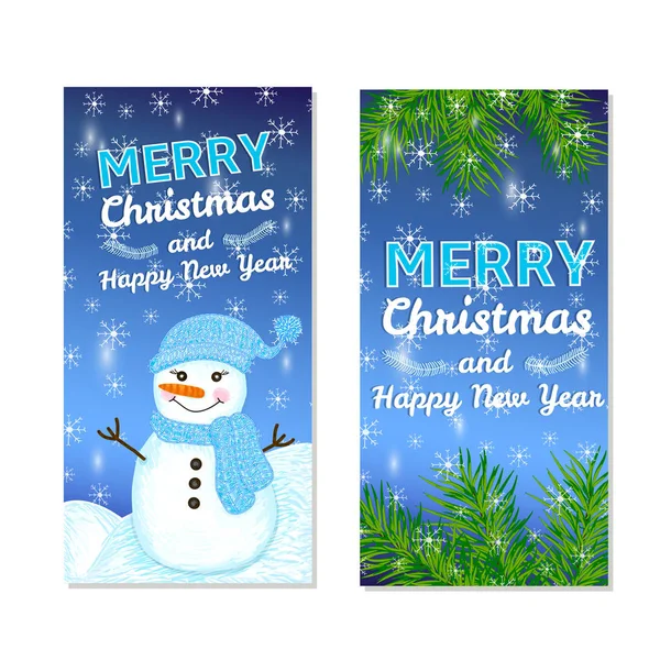 Plantillas de Navidad y Año Nuevo para banners web, saludos c — Vector de stock