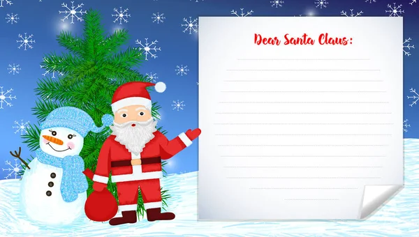 Carta creativa a Santa Claus — Vector de stock