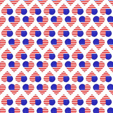 Kalpler gelen beyaz b Amerikan bayrakları ile Seamless Modeli