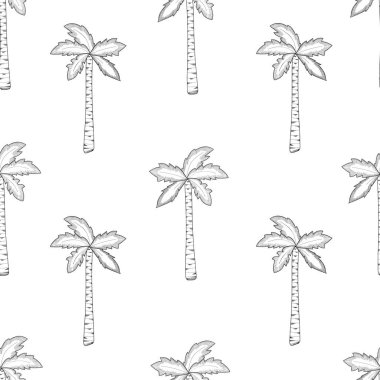 palmiye ağaçları seamless modeli. 