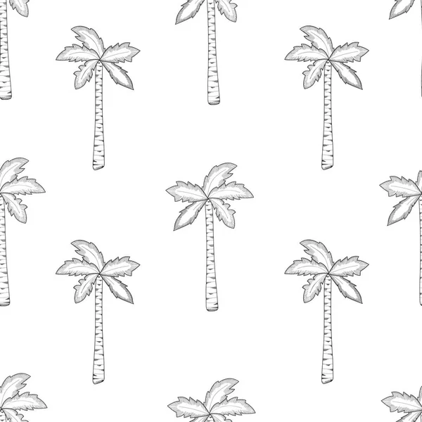 Palm trees seamless pattern. — Stock Vector