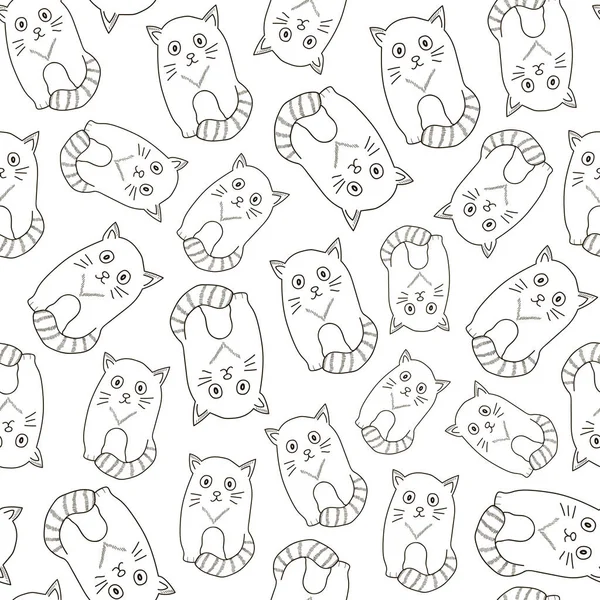 Seamless pattern from the cats. — Stock Vector