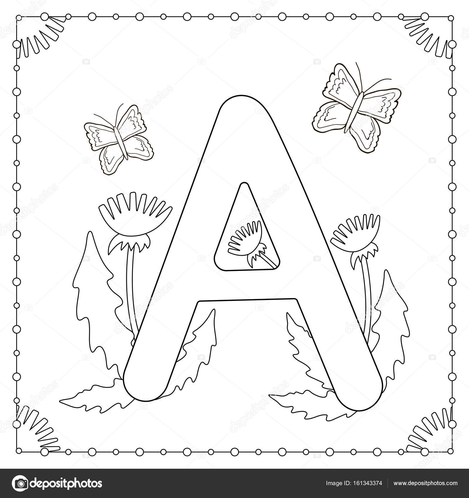 Kleurplaat Alfabet Stockvector Yasyazagoruiko 161343374
