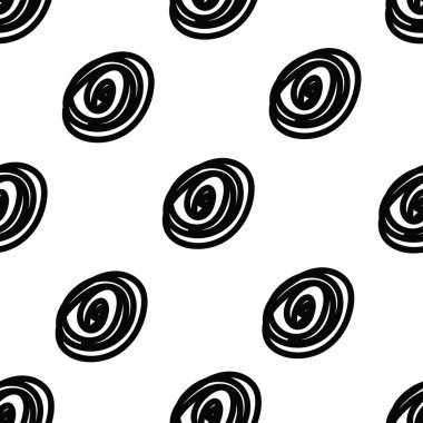 Yaratıcı siyah öğeleri elinden seamless modeli çizilmiş.