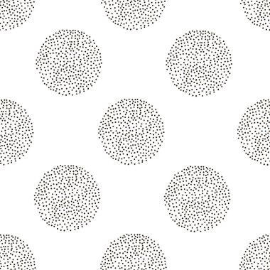 Elle çizilmiş yaratıcı seamless modeli daireler ile