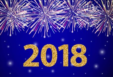 Havai fişek renkli vektör arka plan - Noel ve yeni yıl. G