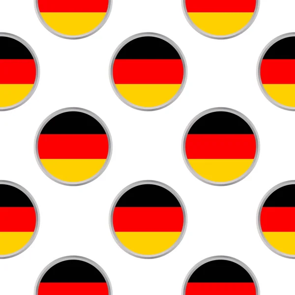 Seamless pattern from the circles with Germany flag — Stock Vector