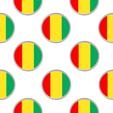 Gine Cumhuriyeti bayrağı olan daireler üzerinden seamless modeli