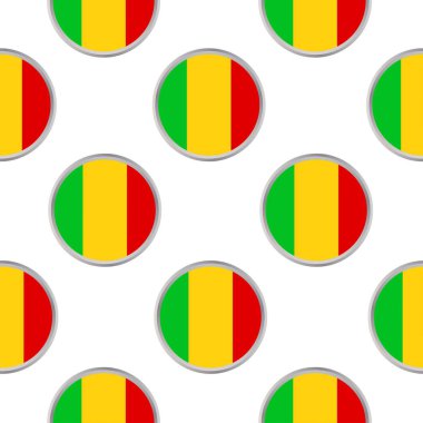 Bayrak Mali Cumhuriyeti olan daireler üzerinden seamless modeli.