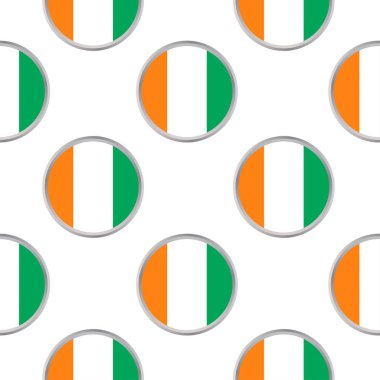 Fildişi Sahili bayrağı olan daireler üzerinden seamless modeli.