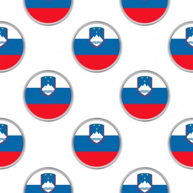 Slovenya bayrağı olan daireler üzerinden seamless modeli. 