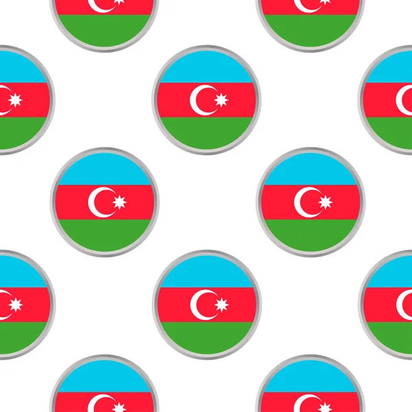 Vzor bezešvé z kruhů s vlajka Ázerbájdžánu — Stockový vektor