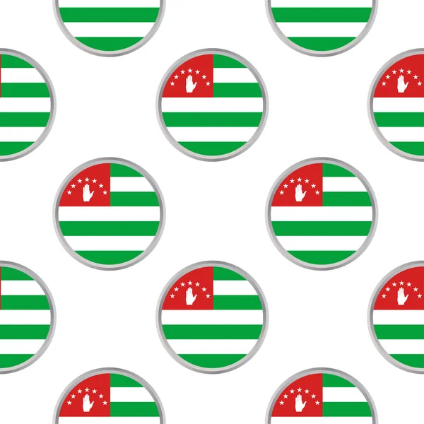 Patrón sin costuras de los círculos con bandera de Abjasia . — Vector de stock