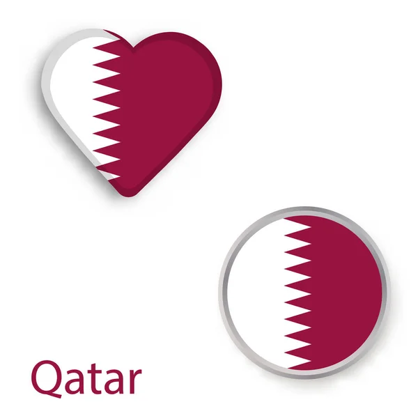 Bahrain flag in heart and flower shape — Stock Vector ...