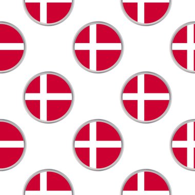 Danimarka bayrağı olan daireler üzerinden seamless modeli 