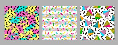 Renkli geometrik Dikişsiz desen. Aydınlık arka. Trendy