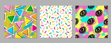 Renkli geometrik Dikişsiz desen. Aydınlık arka. Trendy