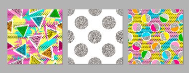 Renkli geometrik Dikişsiz desen. Aydınlık arka. Trendy