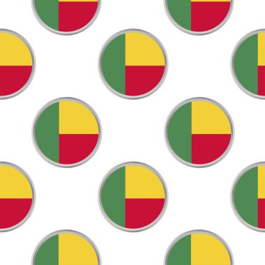 Benin bayrağı olan daireler üzerinden seamless modeli. 