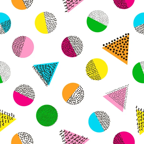 Renkli geometrik seamless modeli. Parlak arka plan. 80 's - 9