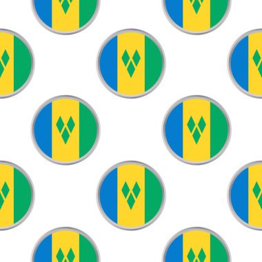 Saint Vincent bayrağı olan daireler üzerinden seamless modeli ve