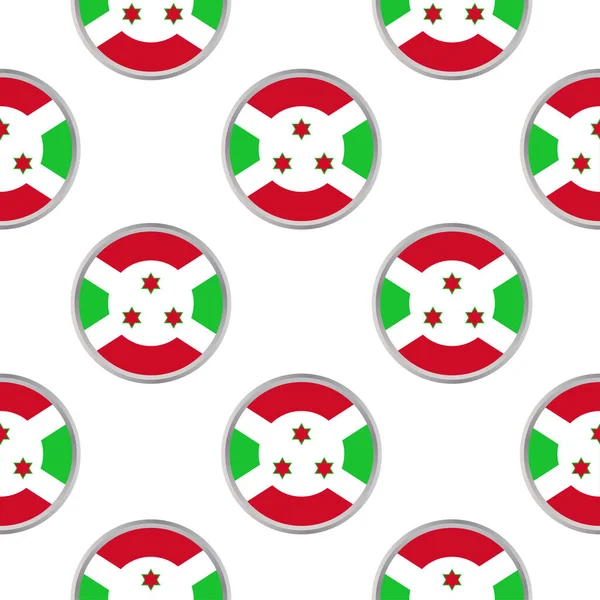 Patrón sin costuras de los círculos con bandera de Burundi . — Vector de stock