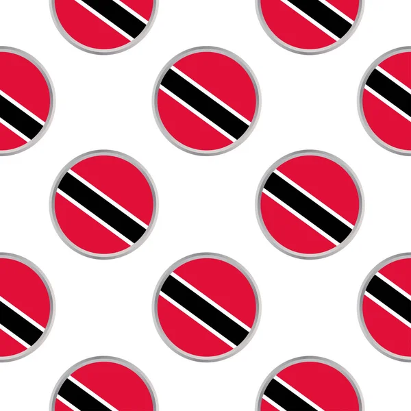 Nahtlose Muster aus den Kreisen mit den Farben von Trinidad und — Stockvektor