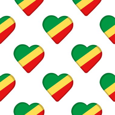 Cumhuriyet eş bayrak kalplerinden seamless modeli