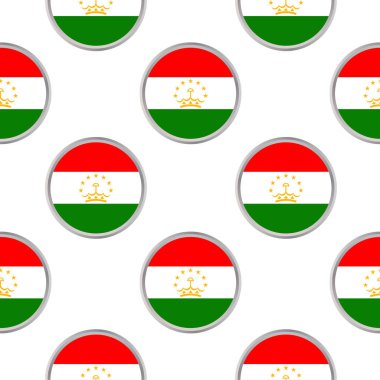 Tacikistan Cumhuriyeti bayrağı olan daireler üzerinden seamless modeli