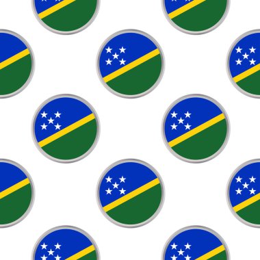Solomon Adaları bayrağı olan daireler üzerinden seamless modeli. 
