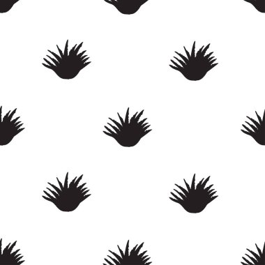 Aloe Vera. Kusursuz desen. Vektör illüstrasyonu