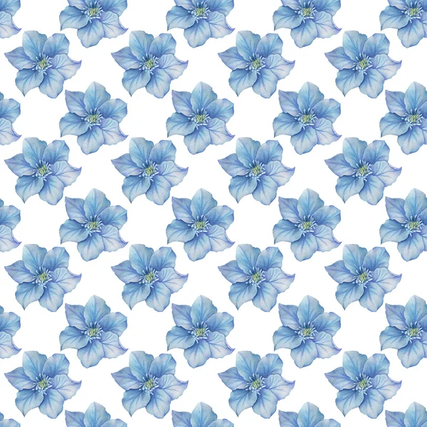 Watercolor flowers seamless pattern. — Stock Photo, Image