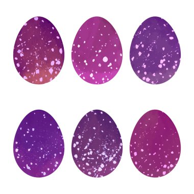 Küme suluboya Paskalya yortusu yumurta.