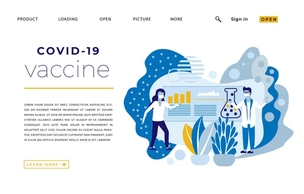 Personas enmascaradas pandémicas, los médicos hacen un informe. COVID-19 — Archivo Imágenes Vectoriales
