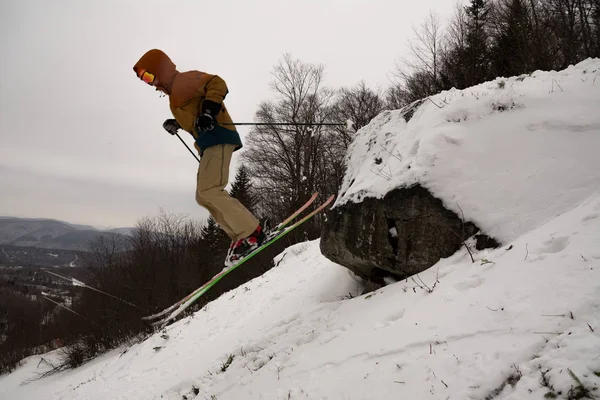 Downhill aventura de esqui Imagens De Bancos De Imagens Sem Royalties