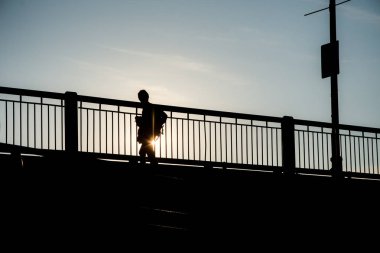 Günbatımı ve gece Boston sahne