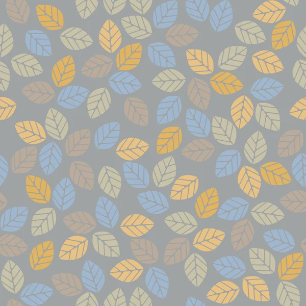 Decorative seamless pattern with leaves — Stock Vector