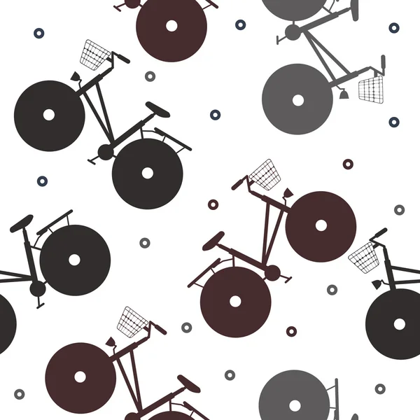 Stylish seamless pattern with colorful bicycles — Stock vektor