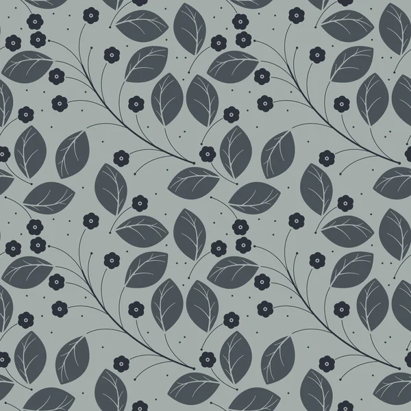 Seamless pattern with beautiful flowers and leaves — Stock vektor