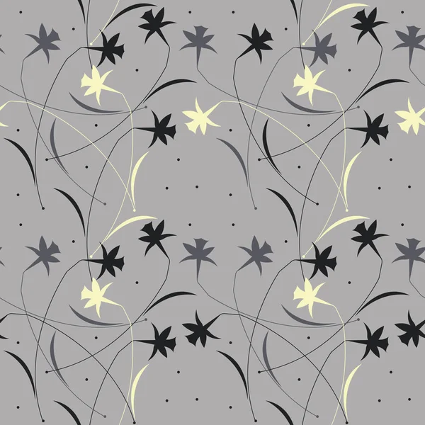 Mignon motif sans couture avec des fleurs de narcisse et des pois — Image vectorielle