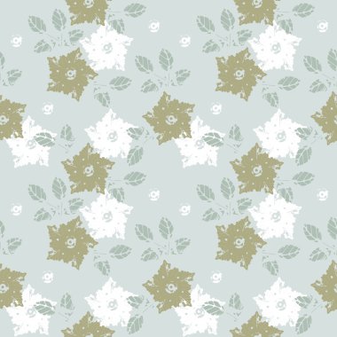 Fantastik çiçekler ile modern seamless modeli