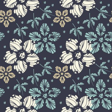 Zarif çiçek sonsuz desenli