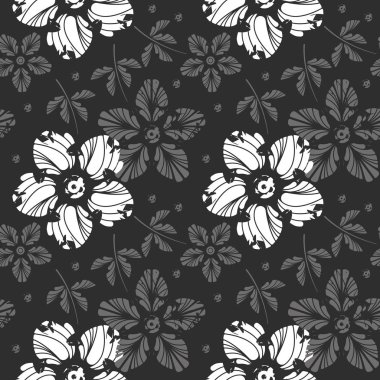 Modern çiçek sonsuz desenli