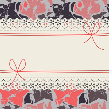 Arka plan ile şık dantel kare