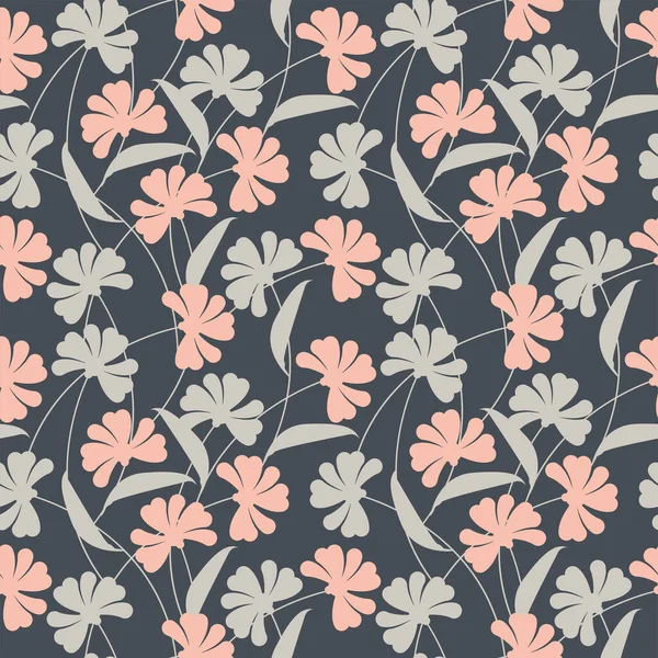 Schöne Nahtlose Muster Mit Niedlichen Blumen Können Für Oberflächentexturen Textilien — Stockvektor