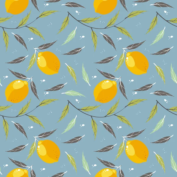 Seamless Pattern Citrus Fruits Pattern Can Used Wallpapers Surface Textures — Stock Vector