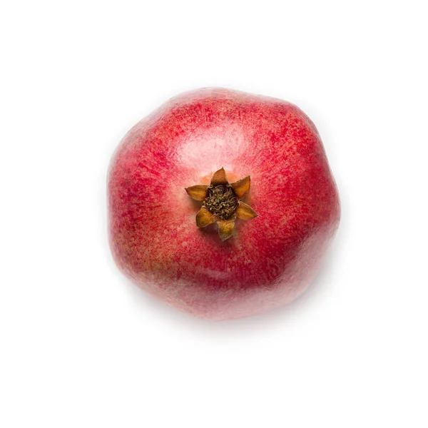 Érett gránátalma gyümölcs Vértes elszigetelt fehér background Stock Kép