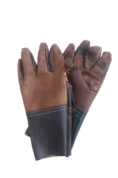 Leather gloves in white background — Stock Photo, Image