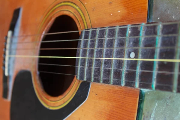 Detailní záběr Staré kytara — Stock fotografie
